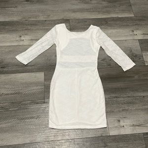 Akira Chicago Red Label White Bodycon‎ Dress Wedding Event Party Size Small